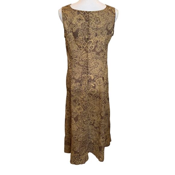 Coldwater Creek Dress Maxi Size Small S Brown 100% Cotton Neutral Boho Beachy - Picture 5 of 10
